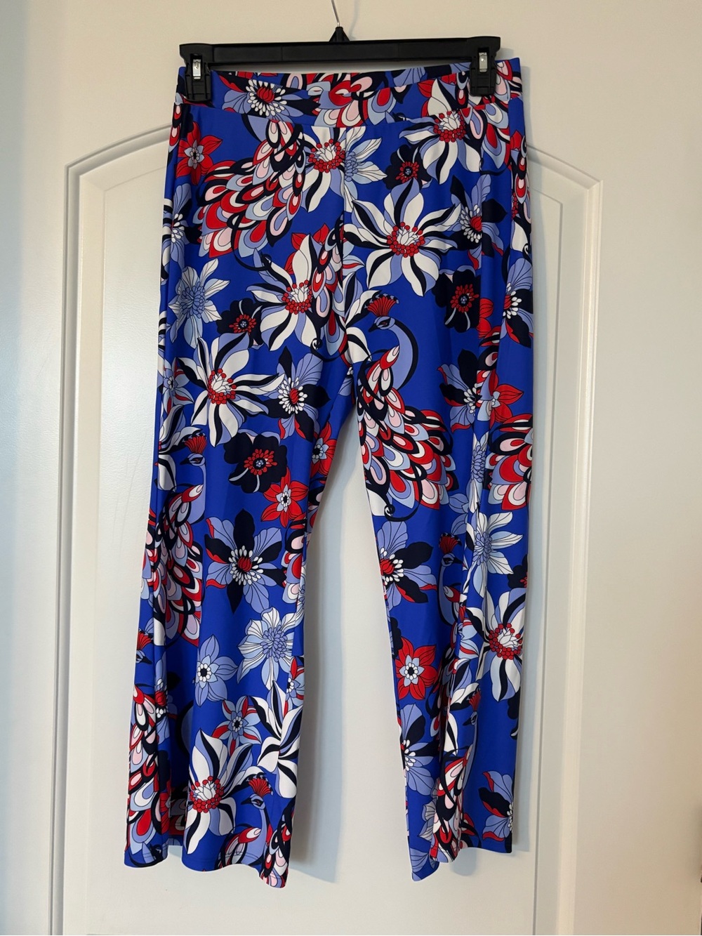 NWT Jude Connally Trixie Cropped Pants - Twirling Peacock Blue - Size Small